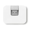 Hub USB 4 Ports Personnalisé SQUARE - Accessoire High-Tech pas cher Matières : ABS Couleurs : blanc impression haute définition