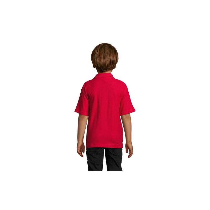 Polo Enfant 170g Éco-responsable Personnalisé - Summer II Kids Matières : coton Taille textile : XL Couleurs : rouge personnalis