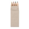 Mini Crayons de Couleur Personnalisés 4 Couleurs PETIT ABIGAIL Matières : bois Couleurs : beige