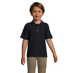 Polo Enfant 170g Éco-responsable Personnalisé - Summer II Kids Matières : coton Taille textile : 3XL Couleurs : bleu marine acce
