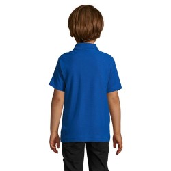 Polo Enfant 170g Éco-responsable Personnalisé - Summer II Kids Matières : coton Taille textile : 3XL Couleurs : bleu royal perso