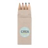 Mini Crayons de Couleur Personnalisés 4 Couleurs PETIT ABIGAIL Matières : bois Couleurs : beige impression haute définition