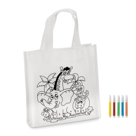 Mini sac shopping à colorier personnalisé pas cher SHOOPIE