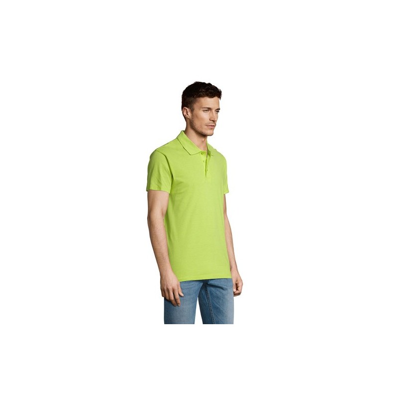 Polo Éco-responsable Personnalisable 170g 100% Coton - Summer II Men Matières : coton Taille textile : L Couleurs : vert pomme p