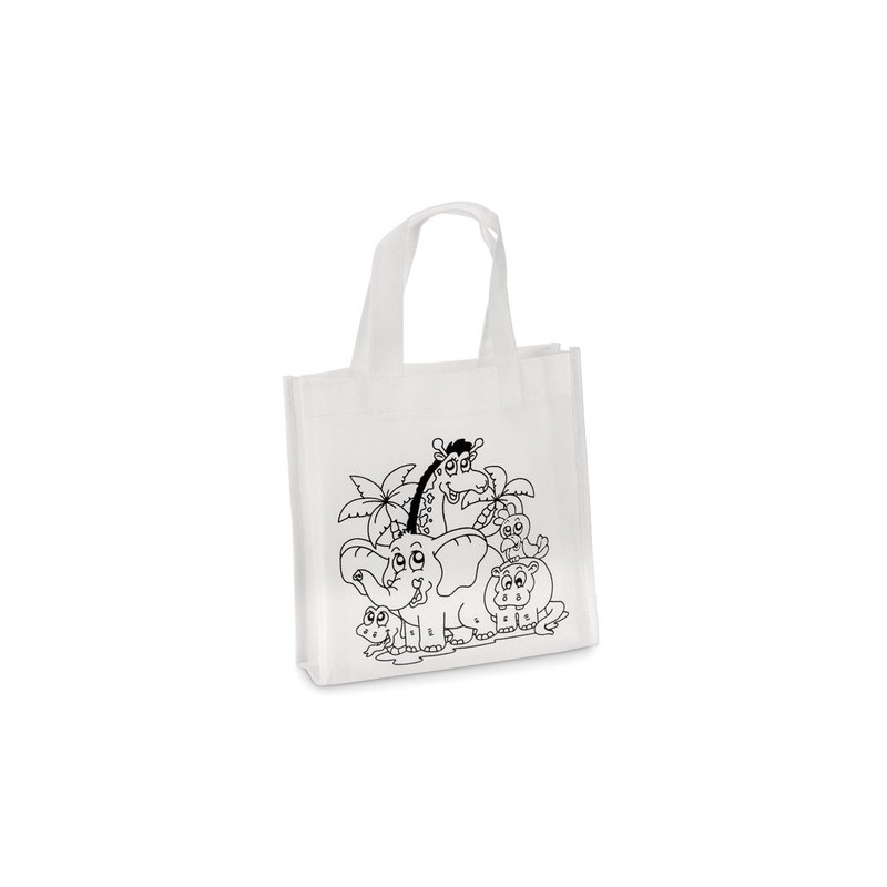 Mini sac shopping à colorier personnalisé pas cher SHOOPIE personnalisable avec votre logo