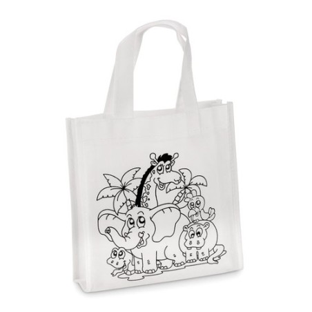 Mini sac shopping à colorier personnalisé pas cher SHOOPIE personnalisable avec votre logo