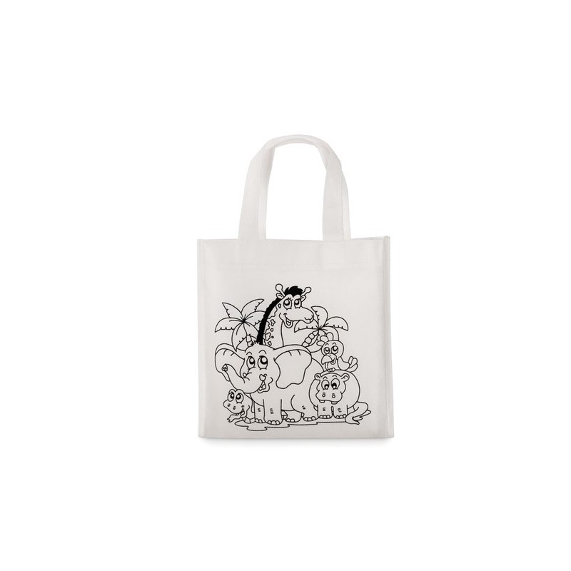 Mini sac shopping à colorier personnalisé pas cher SHOOPIE cadeau entreprise pas cher