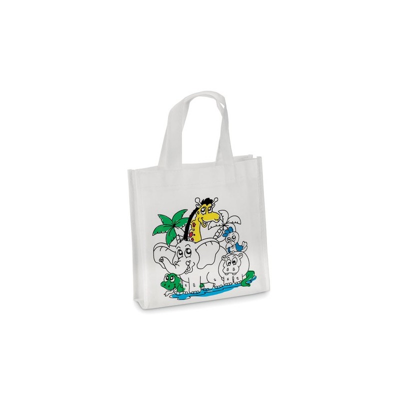 Mini sac shopping à colorier personnalisé pas cher SHOOPIE impression haute définition