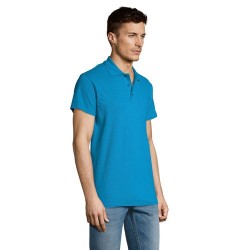 Polo Éco-responsable Personnalisable 170g 100% Coton - Summer II Men Matières : coton Taille textile : XL Couleurs : bleu aqua l