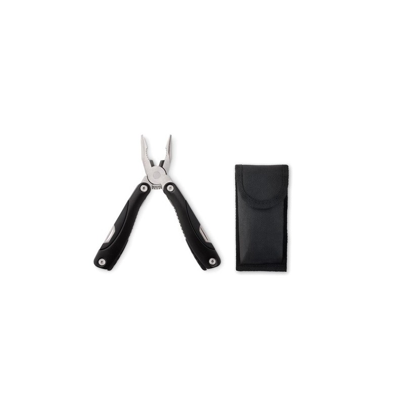 Multi-outils de poche Publicitaire Pratique ALOQUIN Matières : acier inoxydable Couleurs : noir