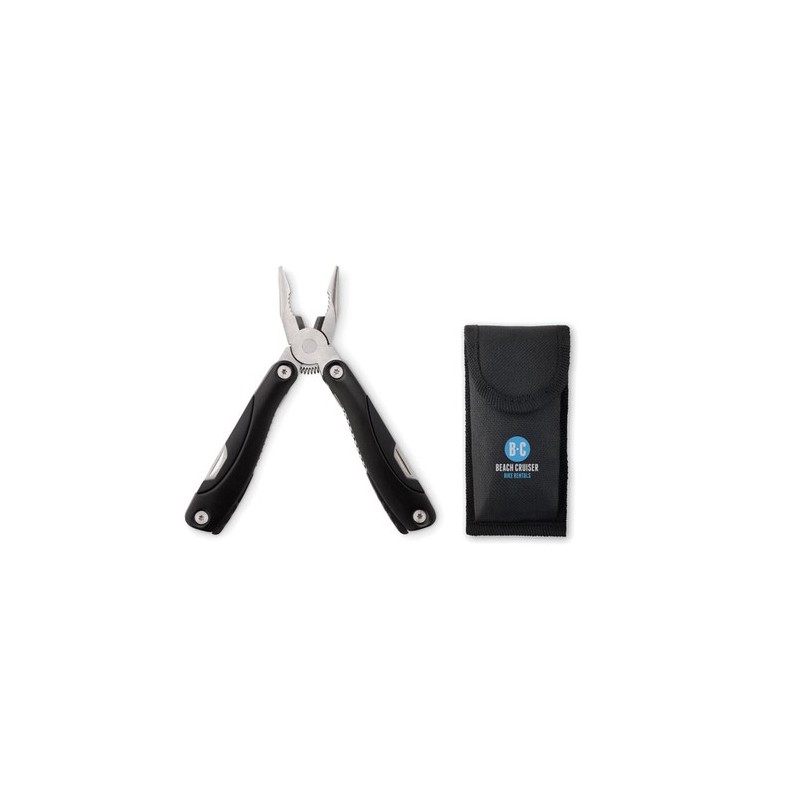 Multi-outils de poche Publicitaire Pratique ALOQUIN Matières : acier inoxydable Couleurs : noir cadeau collaborateur premium
