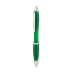 Stylo à bille  en RPET pratique personnalisé RIO Matières : PET recyclé Couleurs : vert transparent livraison express 24h 48h
