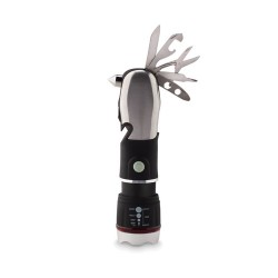 Lampe Multifonction Personnalisée avec Outils Inclus - HAMLIGHT Matières : acier inoxydable Couleurs : noir