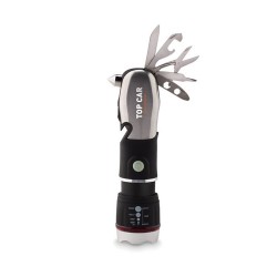 Lampe Multifonction Personnalisée avec Outils Inclus - HAMLIGHT Matières : acier inoxydable Couleurs : noir goodies publicitaire