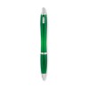 Stylo à bille  en RPET pratique personnalisé RIO Matières : PET recyclé Couleurs : vert transparent accessoire événementiel uniq