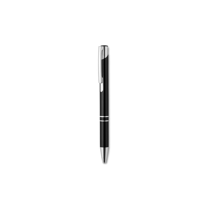 Stylo Bille en Aluminium Personnalisé BERN avec Bouton Poussoir Matières : aluminium Couleurs : noir impression logo haute quali