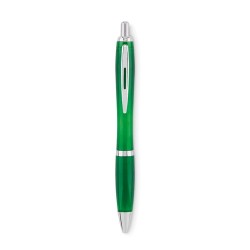 Stylo à bille  en RPET pratique personnalisé RIO Matières : PET recyclé Couleurs : vert transparent goodies publicitaire durable