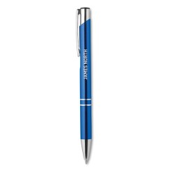 Stylo Bille en Aluminium Personnalisé BERN avec Bouton Poussoir Matières : aluminium Couleurs : bleu royal marquage couleur écla