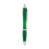 Stylo à bille  en RPET pratique personnalisé RIO Matières : PET recyclé Couleurs : vert transparent marquage laser ultra précis