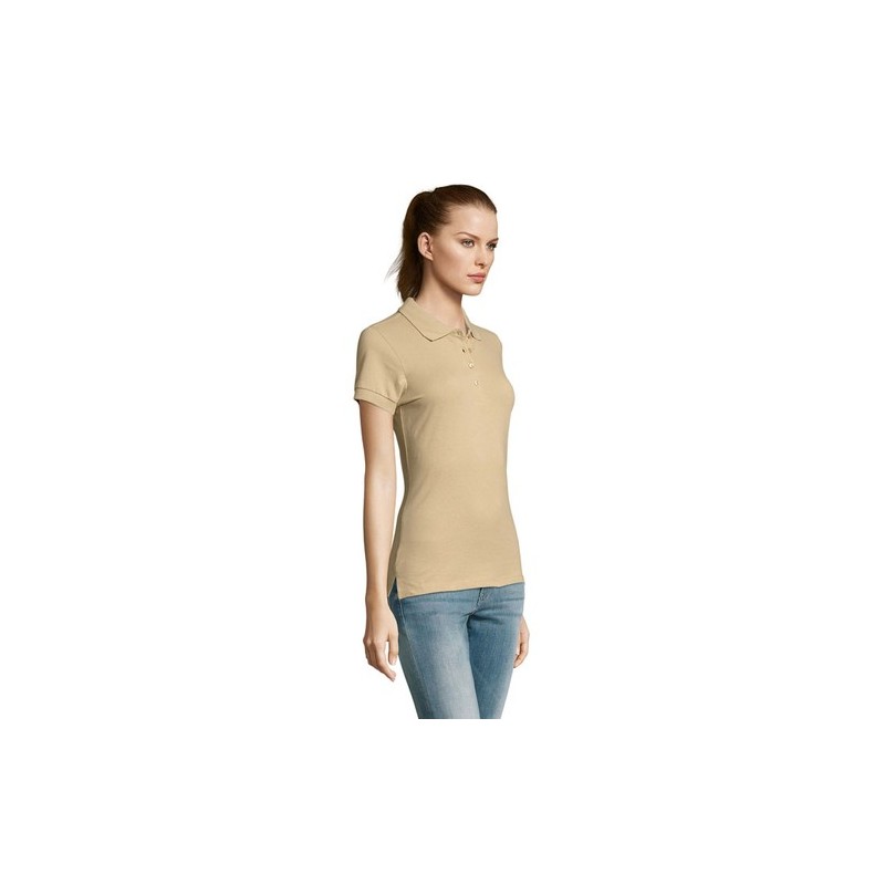 Polo Femme Éco-responsable 170g PASSION Matières : coton Taille textile : XL Couleurs : sable cadeau entreprise pas cher