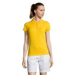 Polo Femme Éco-responsable 170g PASSION Matières : coton Taille textile : M Couleurs : jaune cadeau client original