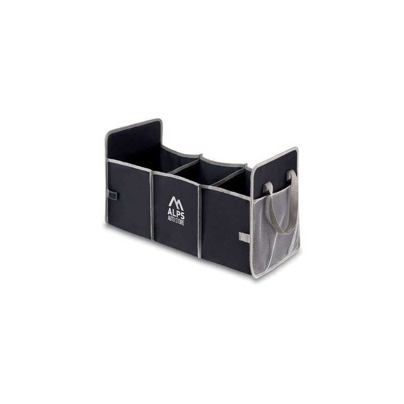 Organiseur de voiture pliable personnalisable - Accessoire publicitaire ORGANIZER Matières : PET Couleurs : noir impression haut