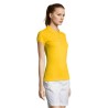 Polo Femme Éco-responsable 170g PASSION Matières : coton Taille textile : S Couleurs : jaune goodies personnalisé en stock