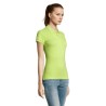 Polo Femme Éco-responsable 170g PASSION Matières : coton Taille textile : L Couleurs : vert pomme impression logo haute qualité