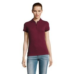 Polo Femme Éco-responsable 170g PASSION Matières : coton Taille textile : M Couleurs : bordeaux cadeau affaires élégant