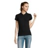 Polo Femme Éco-responsable 170g PASSION Matières : coton Taille textile : S Couleurs : noir personnalisation rapide en France