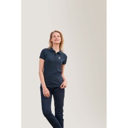 Polo Femme Éco-responsable 170g PASSION Matières : coton Taille textile : XXL Couleurs : noir marquage laser ultra précis
