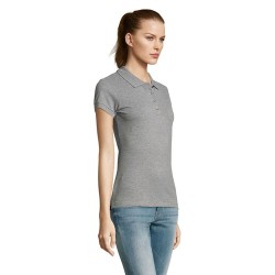 Polo Femme Éco-responsable 170g PASSION Matières : coton Taille textile : M Couleurs : gris chiné goodies entreprise design