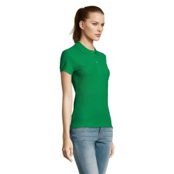 Polo Femme Éco-responsable 170g PASSION Matières : coton Taille textile : M Couleurs : vert prairie cadeau entreprise pas cher