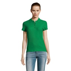 Polo Femme Éco-responsable 170g PASSION Matières : coton Taille textile : XL Couleurs : vert prairie goodies personnalisé en sto