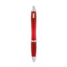 Stylo à bille  en RPET pratique personnalisé RIO Matières : PET recyclé Couleurs : rouge transparent impression logo haute quali
