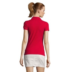 Polo Femme Éco-responsable 170g PASSION Matières : coton Taille textile : S Couleurs : rouge accessoire événementiel unique
