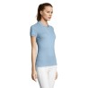 Polo Femme Éco-responsable 170g PASSION Matières : coton Taille textile : XL Couleurs : bleu ciel pur cadeau collaborateur premi