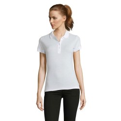 Polo Femme Éco-responsable 170g PASSION Matières : coton Taille textile : M Couleurs : blanc objet promo petit budget