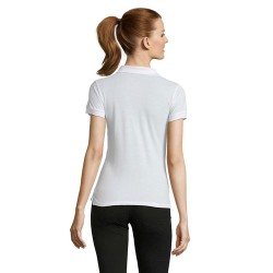 Polo Femme Éco-responsable 170g PASSION Matières : coton Taille textile : M Couleurs : blanc goodies publicitaire événementiel