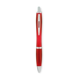 Stylo à bille  en RPET pratique personnalisé RIO Matières : PET recyclé Couleurs : rouge transparent personnalisation sur mesure