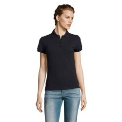 Polo Éco-responsable et Confortable pour Femme - PEOPLE PEOPLE Matières : coton Taille textile : S Couleurs : bleu marine cadeau