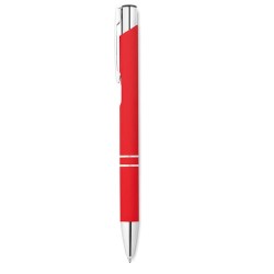 Stylo bille poussoir personnalisé finition AOSTA Matières : aluminium Couleurs : rouge cadeau entreprise pas cher