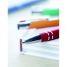 Stylo bille poussoir personnalisé finition AOSTA Matières : aluminium Couleurs : rouge goodies entreprise design