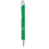 Stylo bille poussoir personnalisé finition AOSTA Matières : aluminium Couleurs : vert impression haute définition