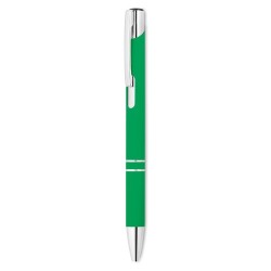 Stylo bille poussoir personnalisé finition AOSTA Matières : aluminium Couleurs : vert livraison express 24h 48h