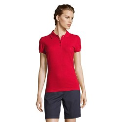 Polo Éco-responsable et Confortable pour Femme - PEOPLE PEOPLE Matières : coton Taille textile : XXL Couleurs : rouge impression