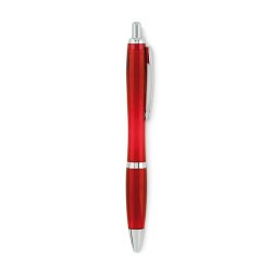 Stylo à bille  en RPET pratique personnalisé RIO Matières : PET recyclé Couleurs : rouge transparent livraison express 24h 48h