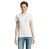 Polo Éco-responsable et Confortable pour Femme - PEOPLE PEOPLE Matières : coton Taille textile : S Couleurs : blanc personnalisa