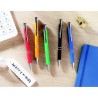 Stylo bille poussoir personnalisé finition AOSTA Matières : aluminium Couleurs : vert impression logo haute qualité