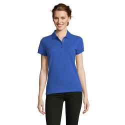 Polo Éco-responsable et Confortable pour Femme - PEOPLE PEOPLE Matières : coton Taille textile : 3XL Couleurs : bleu royal marqu